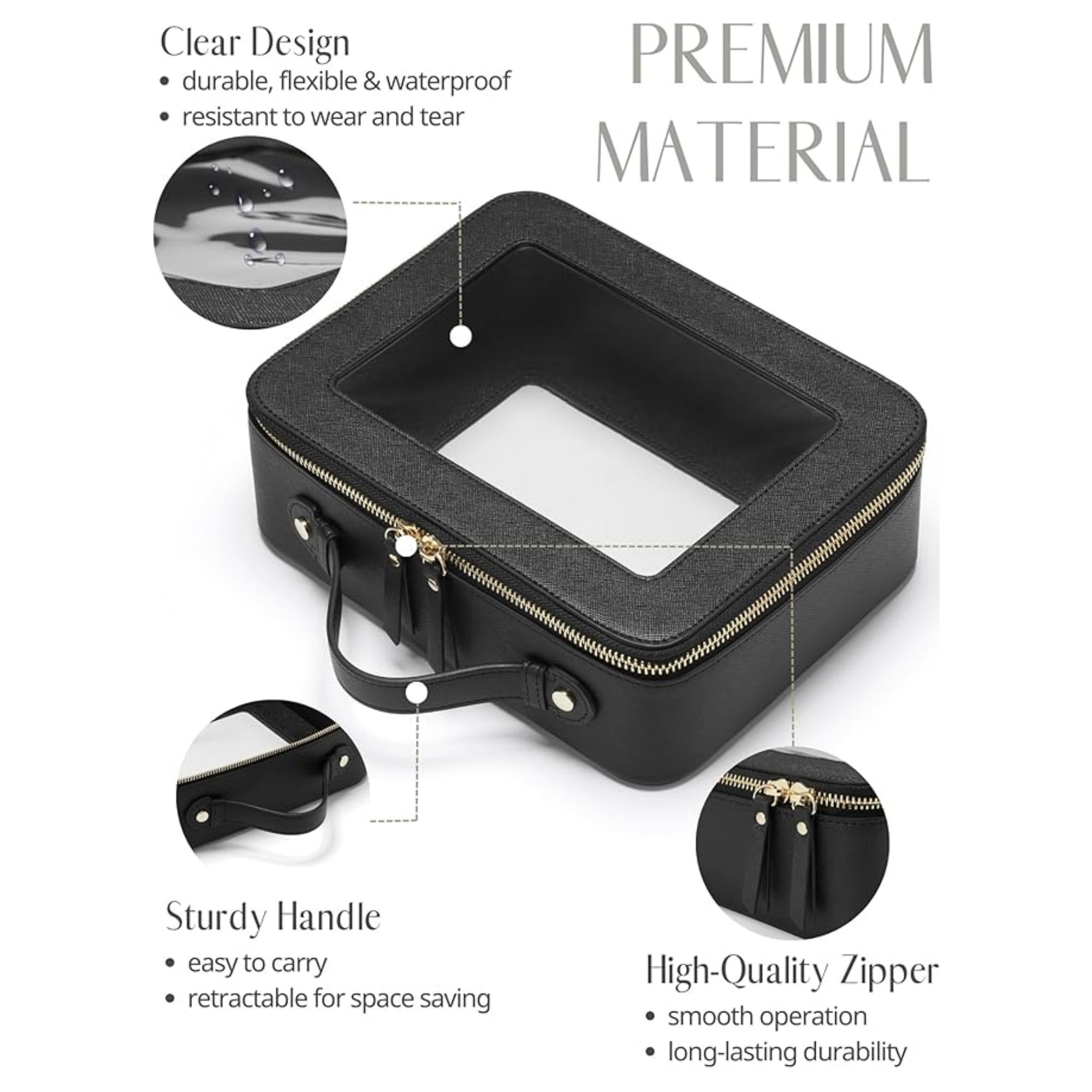 Transparent Toiletry Bag With Zipper Item No#31669 - Image 3