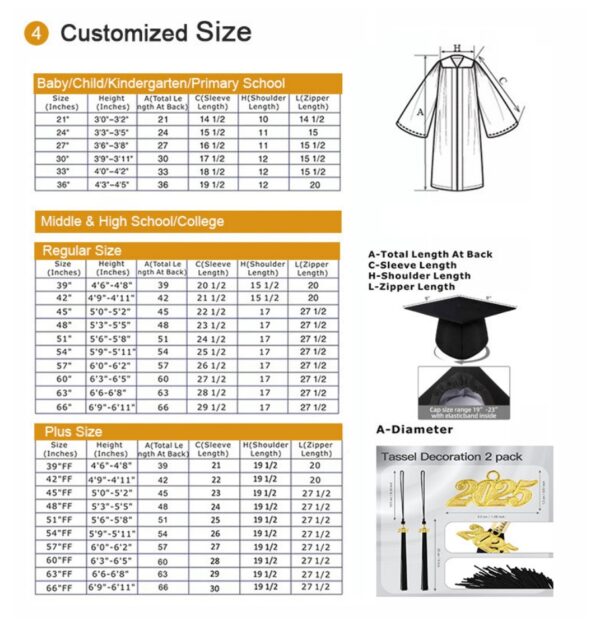 2025 Graduation Cap And Gown Item No#31711 - Image 7