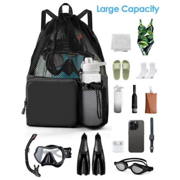 Mesh Drawstring Swim Backpack Item No#31740 - Image 4