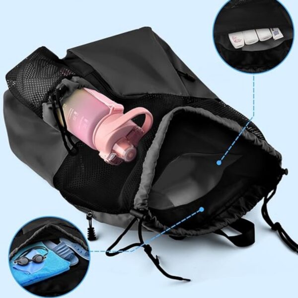 Mesh Drawstring Swim Backpack Item No#31740 - Image 5