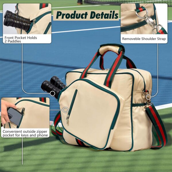 Pickleball Bag Tote With Front Pocket Fits 2 Paddles Item No#32468 - Image 5