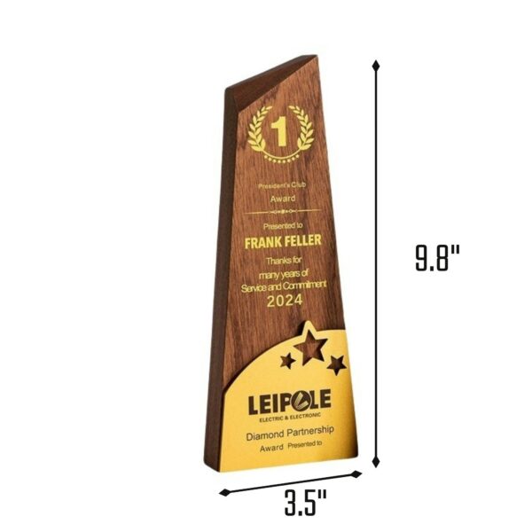 Starry Wooden Award Trophy Item No#32478 - Image 3