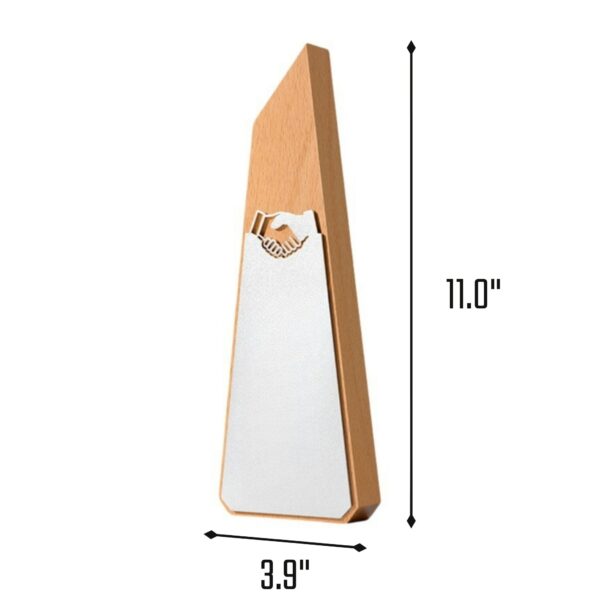 Handshake Design Wooden Trophy Item No#32485 - Image 3
