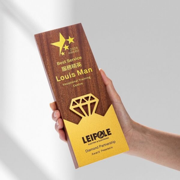 Diamond Wooden Award Trophy Item No#32491 - Image 4