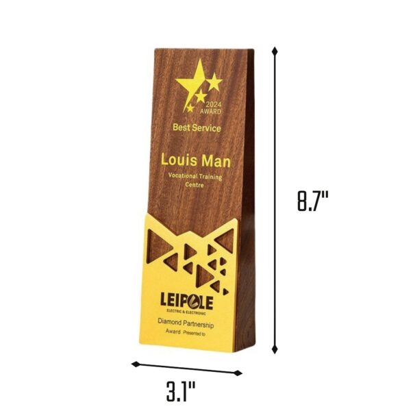 Geometric Wooden Award Trophy Item No#32492 - Image 3