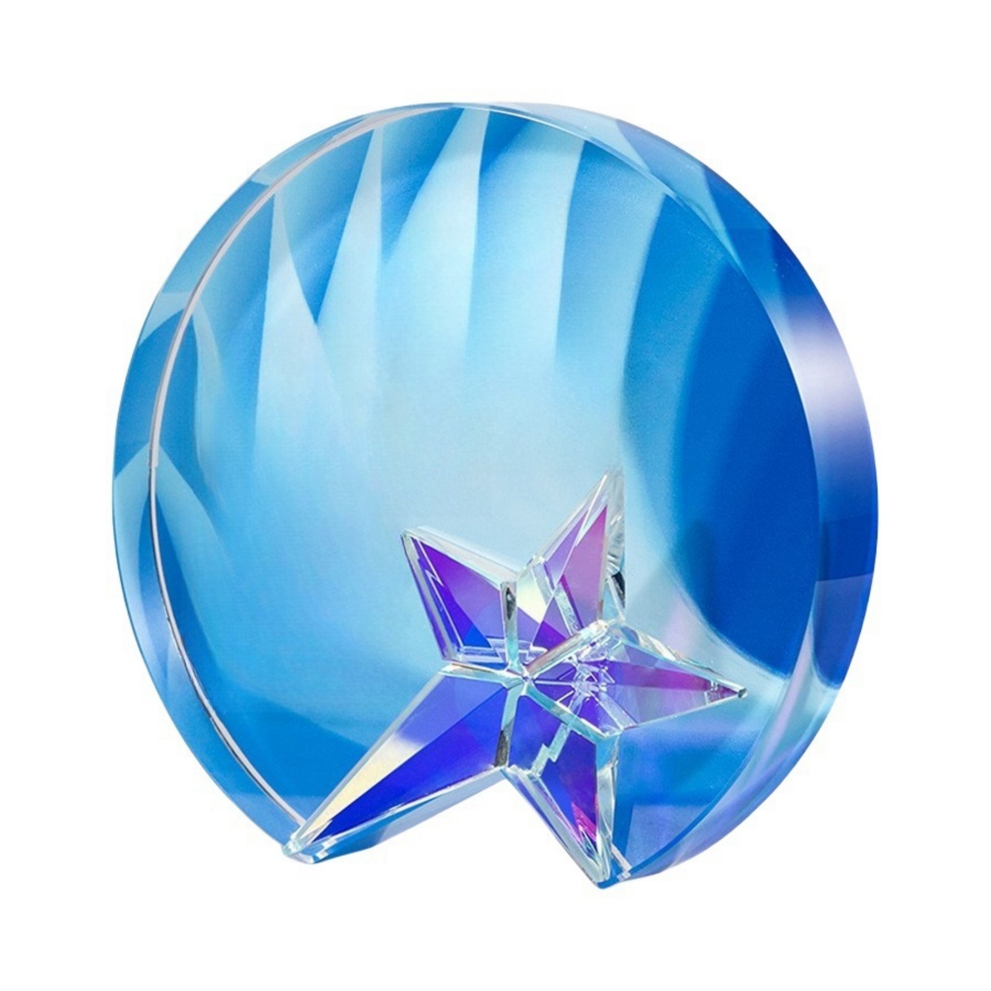 Round Colorful Crystal Trophy Item No#32499 - Image 2