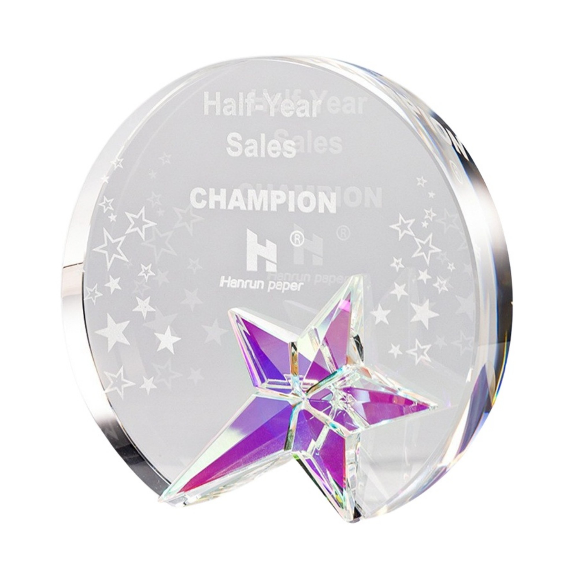 Round Colorful Crystal Trophy Item No#32499 - Image 8