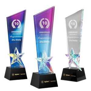 Colorful Star Crystal Trophy Item No#32500