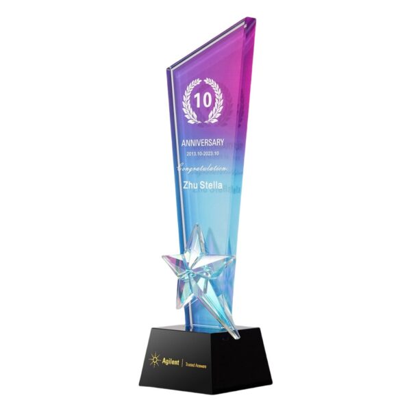 Colorful Star Crystal Trophy Item No#32500 - Image 5