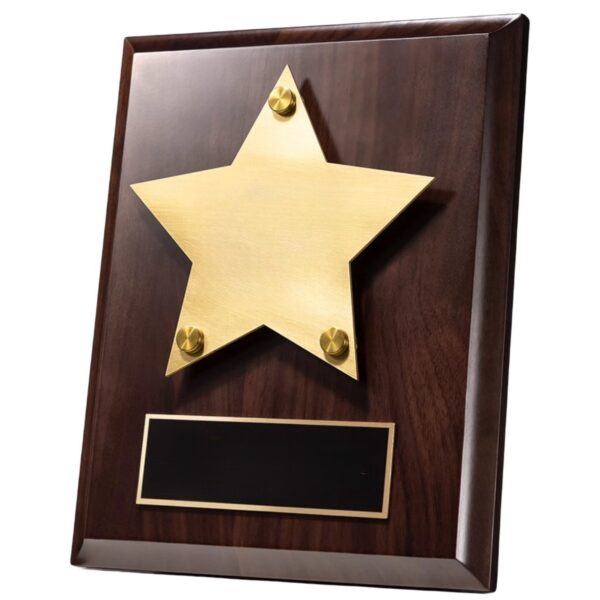 Metal Star Wooden Medal Item No#32501 - Image 2