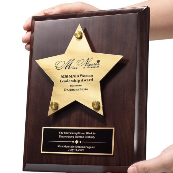 Metal Star Wooden Medal Item No#32501 - Image 5