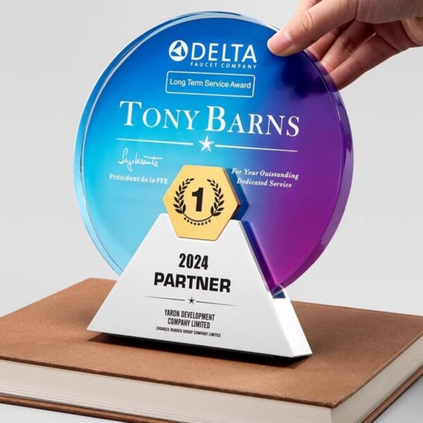 Round Colorful Crystal Trophy Item No#32502 - Image 4