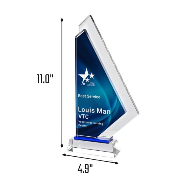 Sail Crystal Trophy Item No#32505 - Image 3