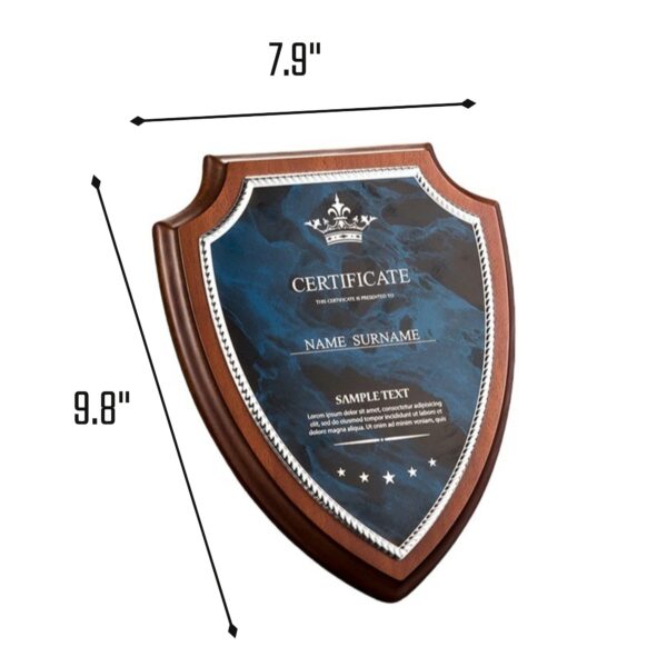 Wooden Shield Medal Item No#32506 - Image 3