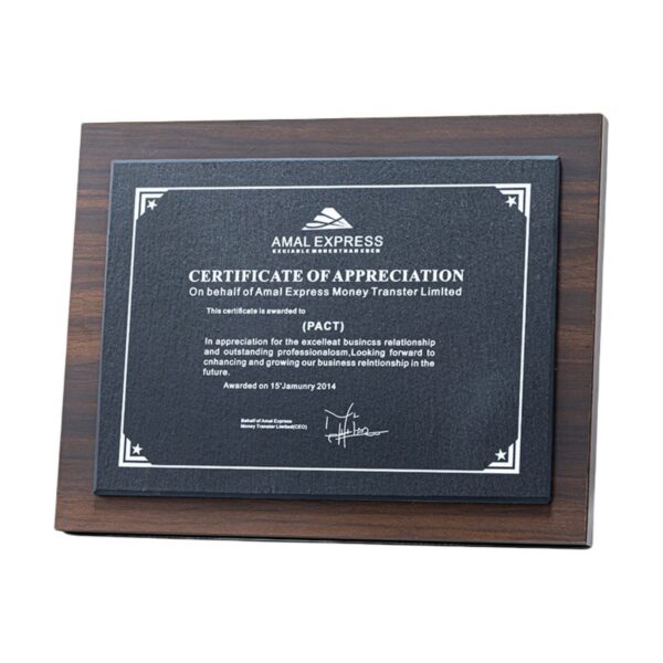 Wooden Slab Trophy Item No#32508