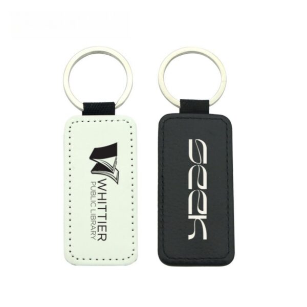 Rectangular PU Leather Keychain Item No#32530