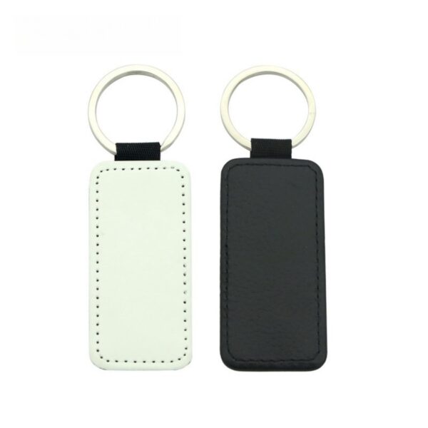 Rectangular PU Leather Keychain Item No#32530 - Image 2