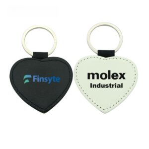 Heart Shaped PU Leather Keychain Item No#32532