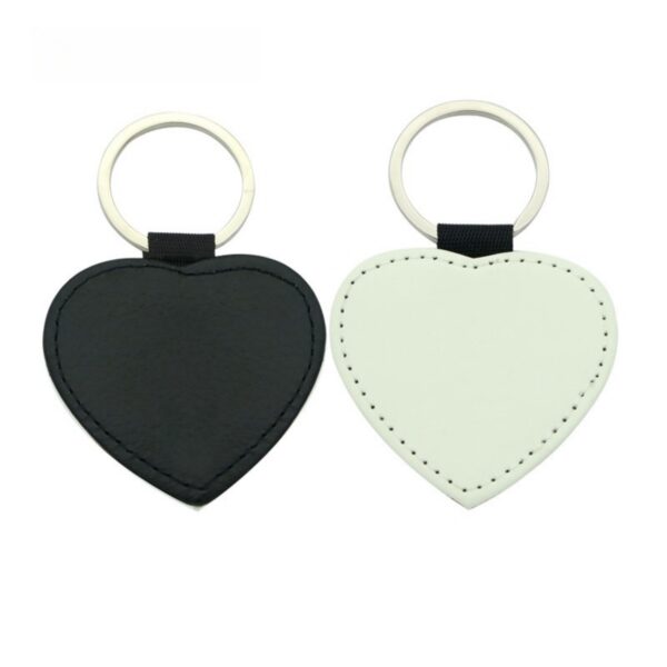 Heart Shaped PU Leather Keychain Item No#32532 - Image 2