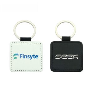 Square PU Leather Keychain Item No#32533