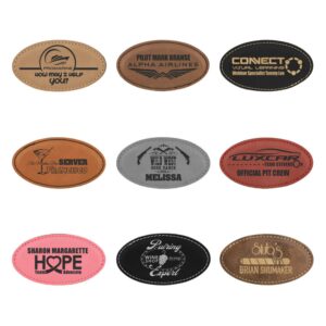 Oval Leather Name Tag Item No#32536