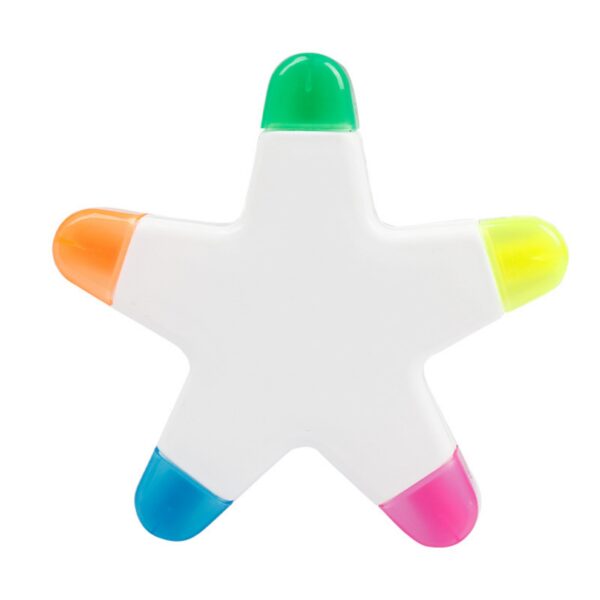 Five Color Star Shaped Highlighters Item No#32547 - Image 2
