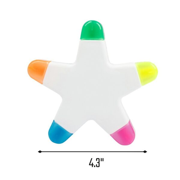 Five Color Star Shaped Highlighters Item No#32547 - Image 3