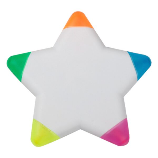Five Color Star Shaped Highlighters Item No#32548 - Image 2