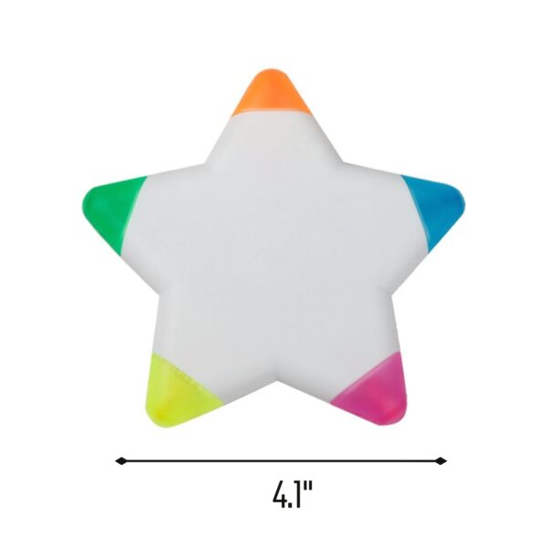 Five Color Star Shaped Highlighters Item No#32548 - Image 3