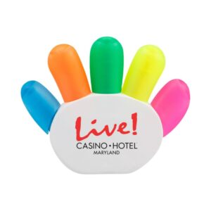 Five Color Finger Shaped Highlighters Item No#32553
