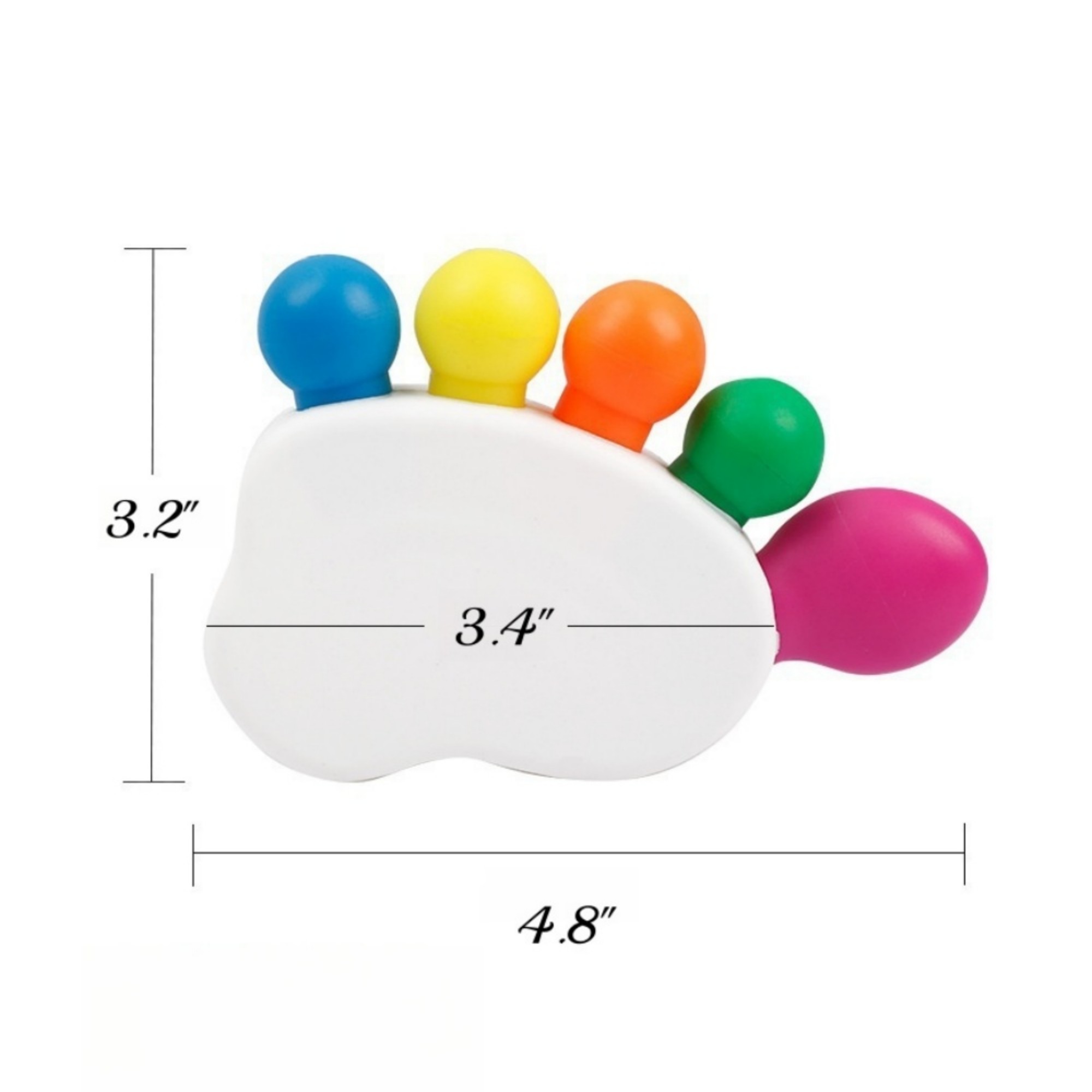 Five Color Toe Shaped Highlighters Item No#32555 - Image 3