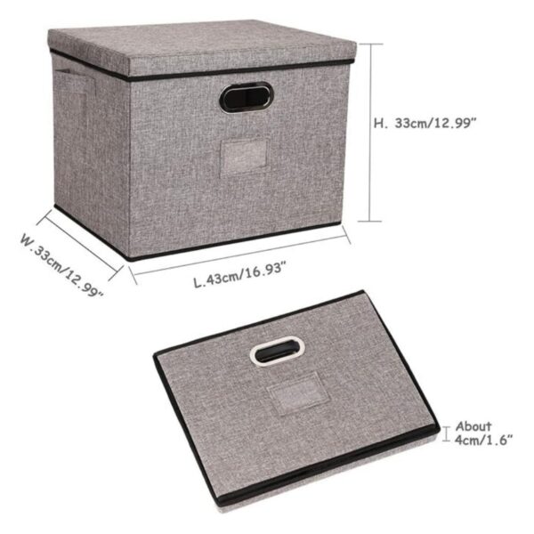 12 Inch Record Storage Boxes With Lids and Handles Item No#32581 - Image 3