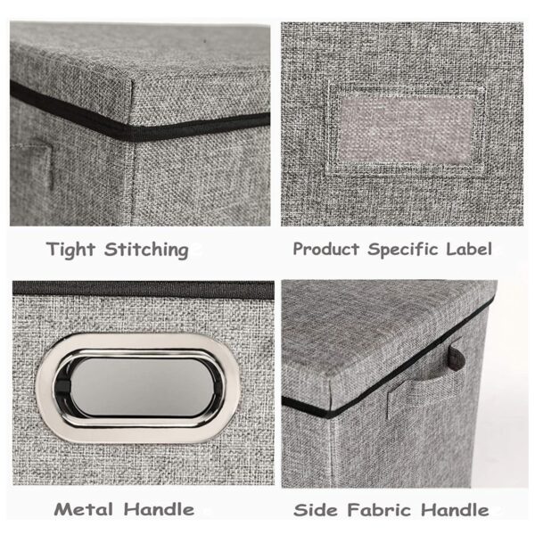 12 Inch Record Storage Boxes With Lids and Handles Item No#32581 - Image 4
