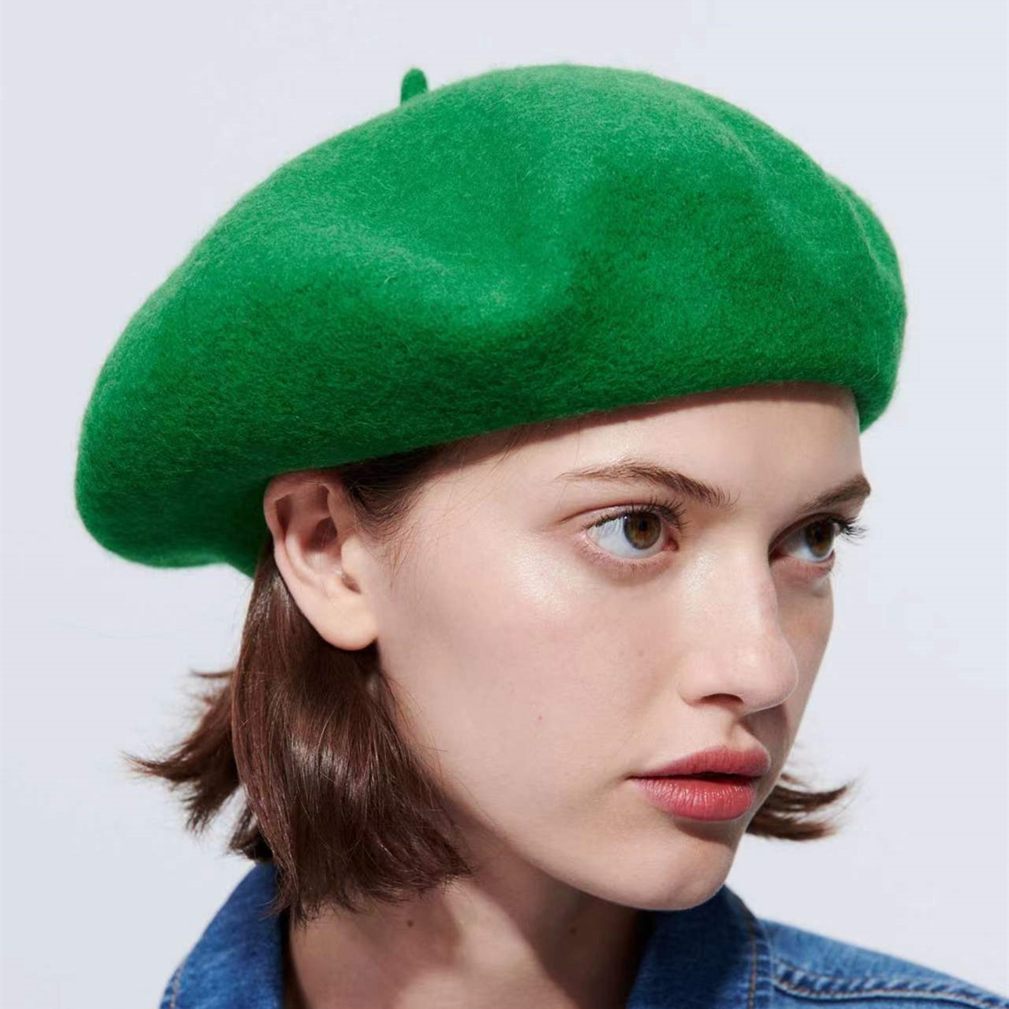 Women Solid Color Wool Beret Item No#30249 - Image 3