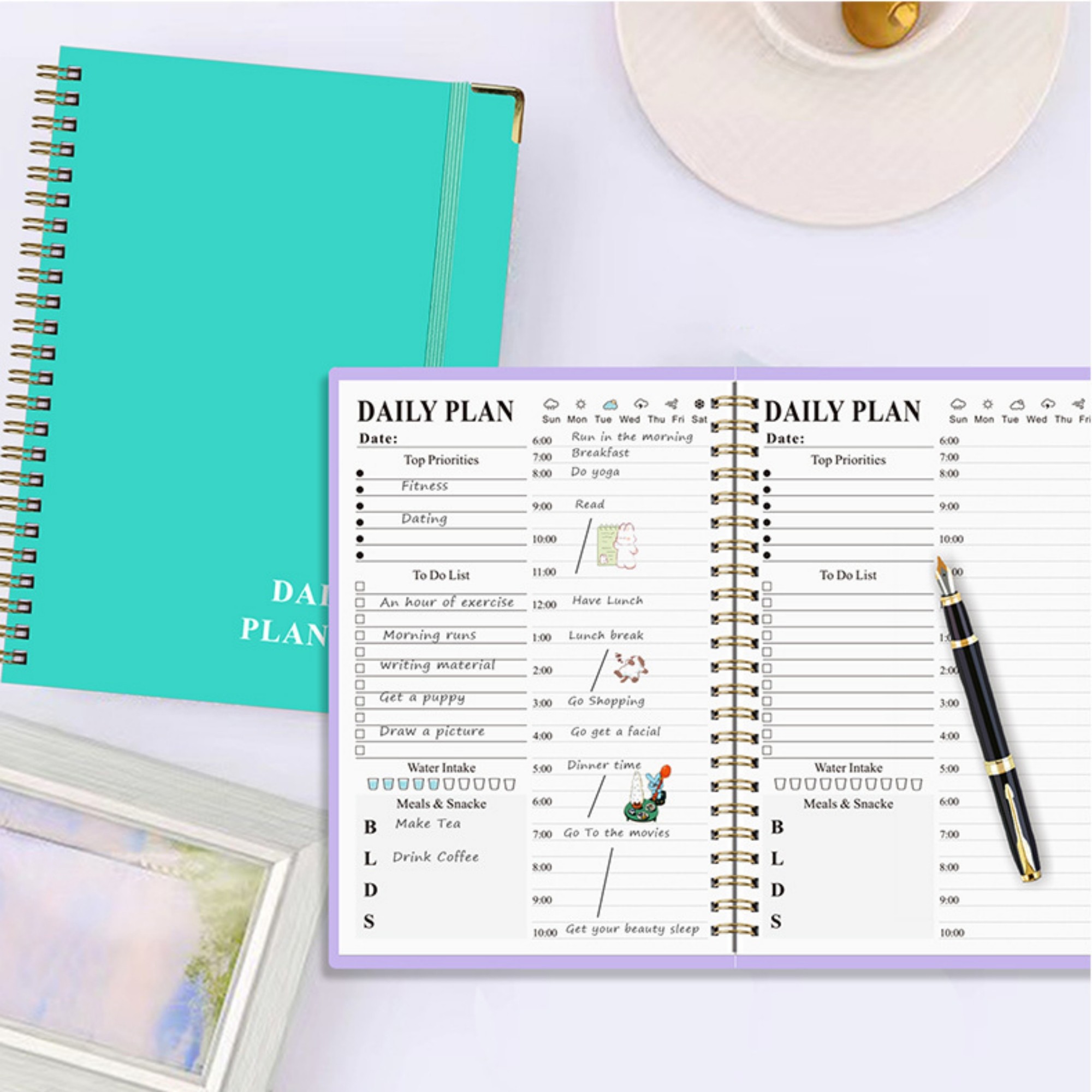 A5 Spiral Daily Planner With Paperboard Cover Item No#31378 - Image 5