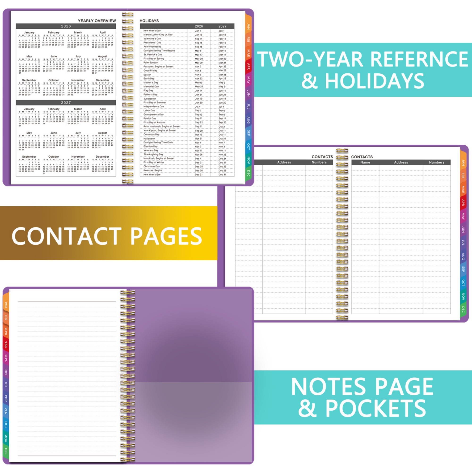 2026 A5 144 Pages Monthly Planner Item No#31379 - Image 5