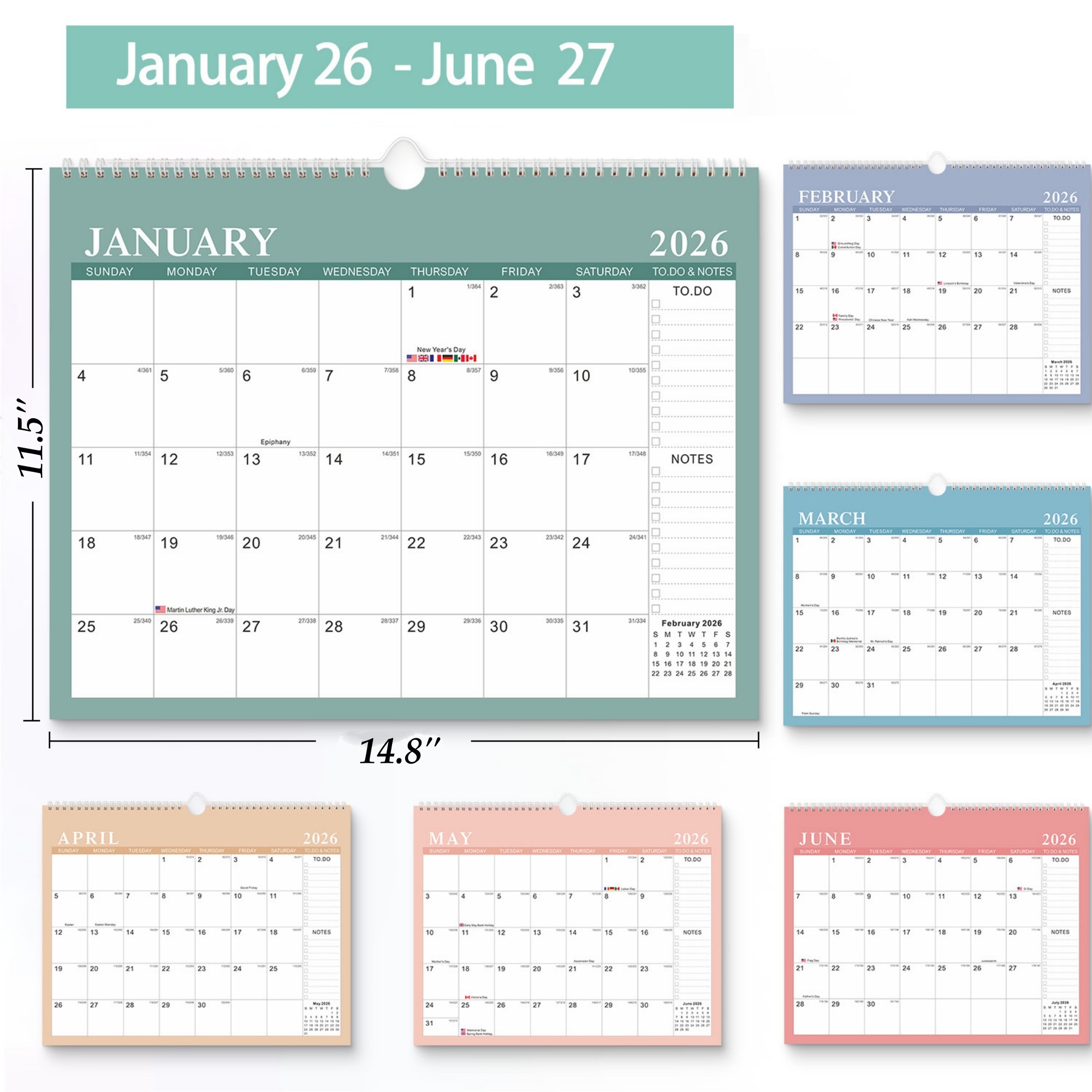 2026-2027 Wall Calendar Item No#31382 - Image 3