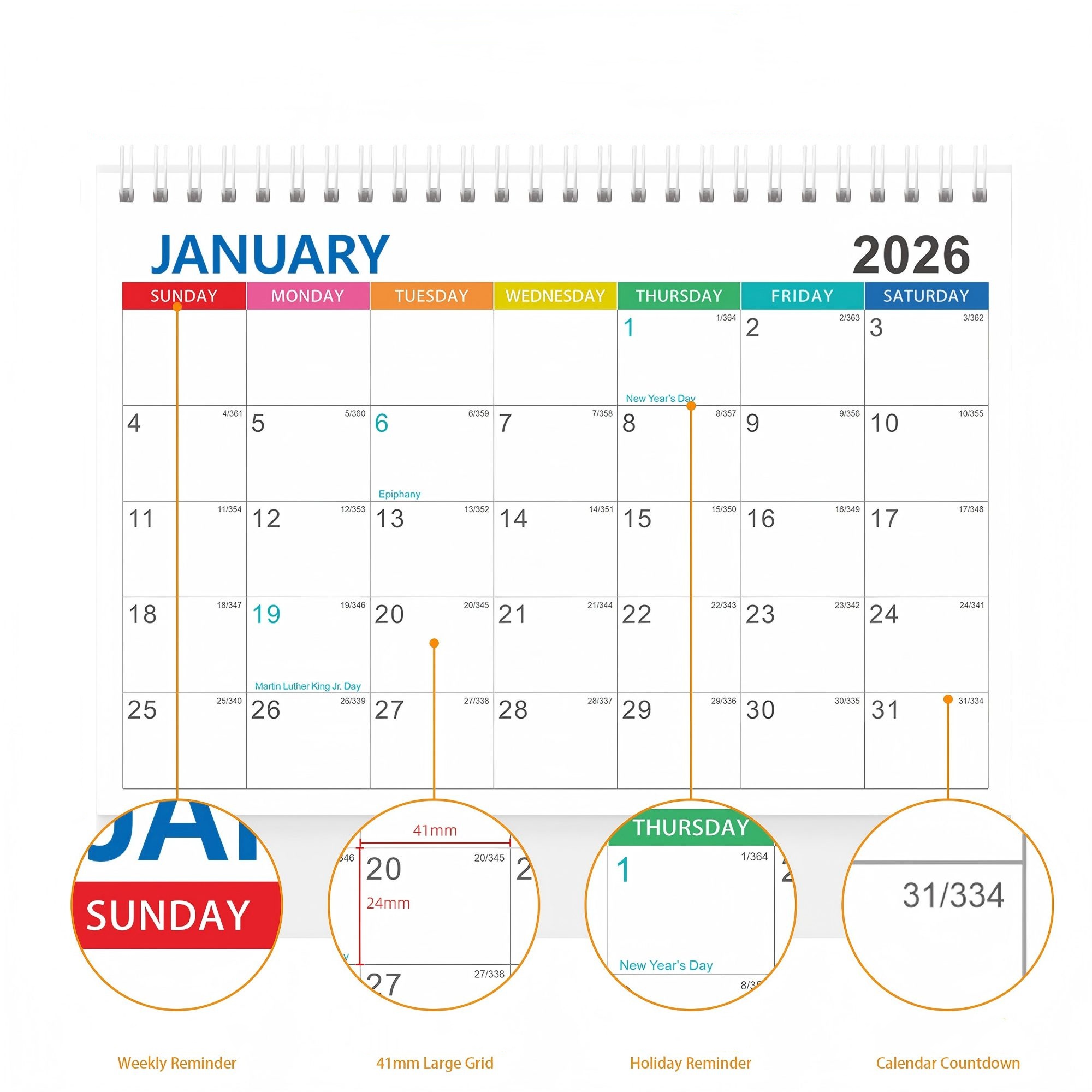 2026-2027 Wall Calendar Item No#31382 - Image 4