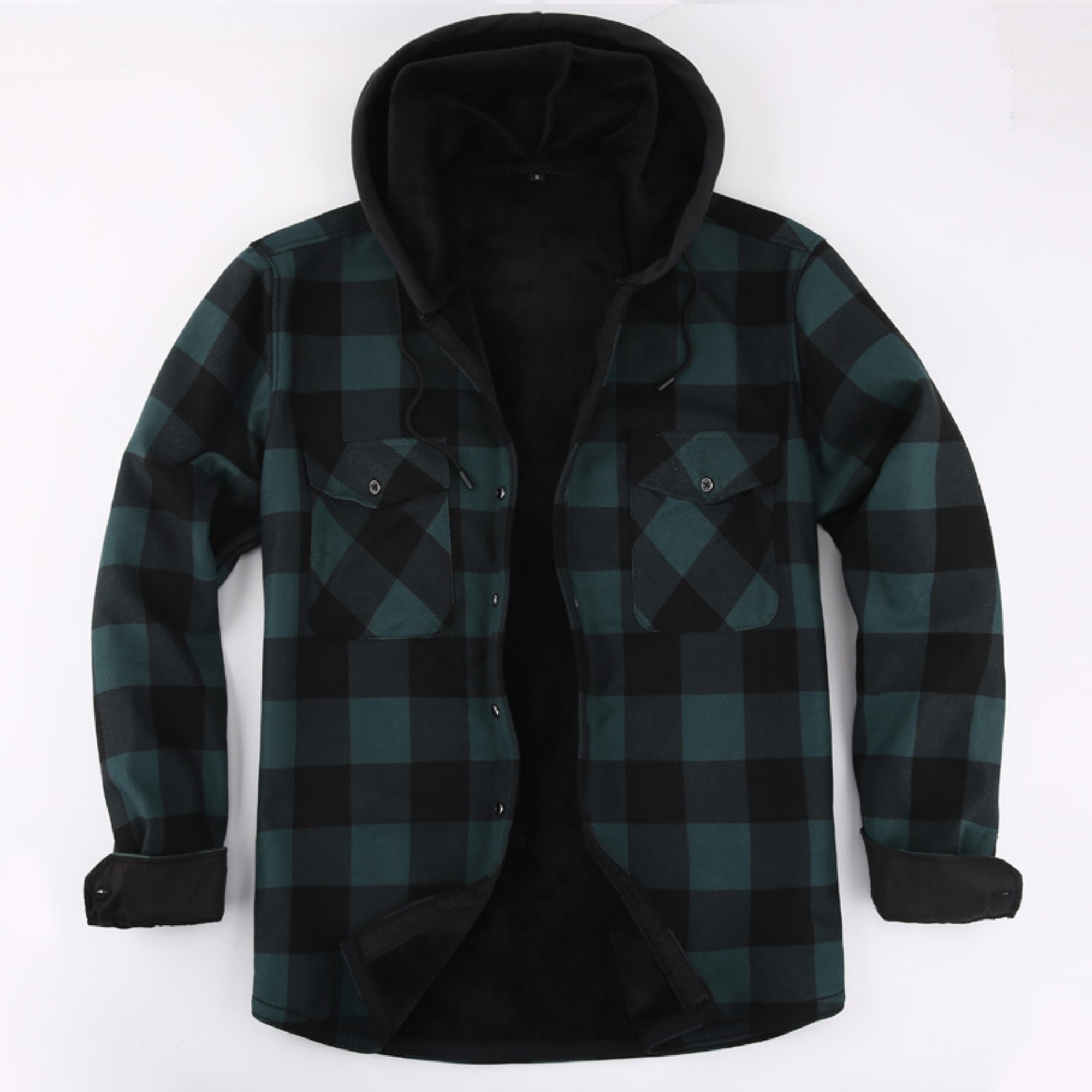 Men's Lined Flannel Jacket With Hood Item No#32351 - Image 6