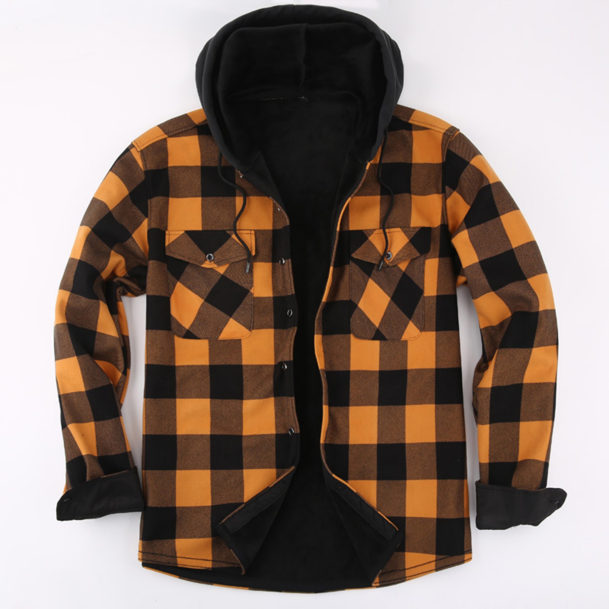 Men's Lined Flannel Jacket With Hood Item No#32351 - Image 7