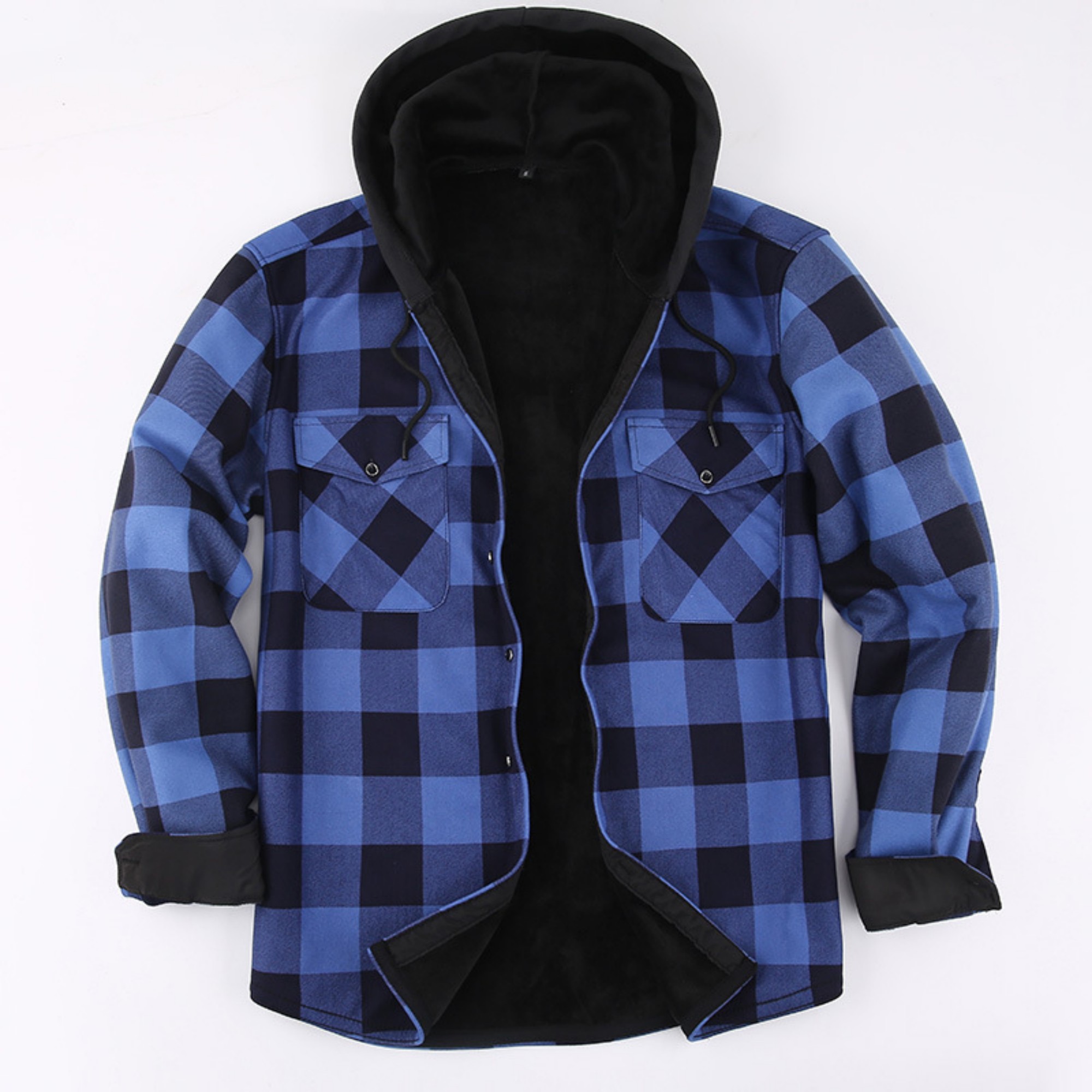 Men's Lined Flannel Jacket With Hood Item No#32351 - Image 8
