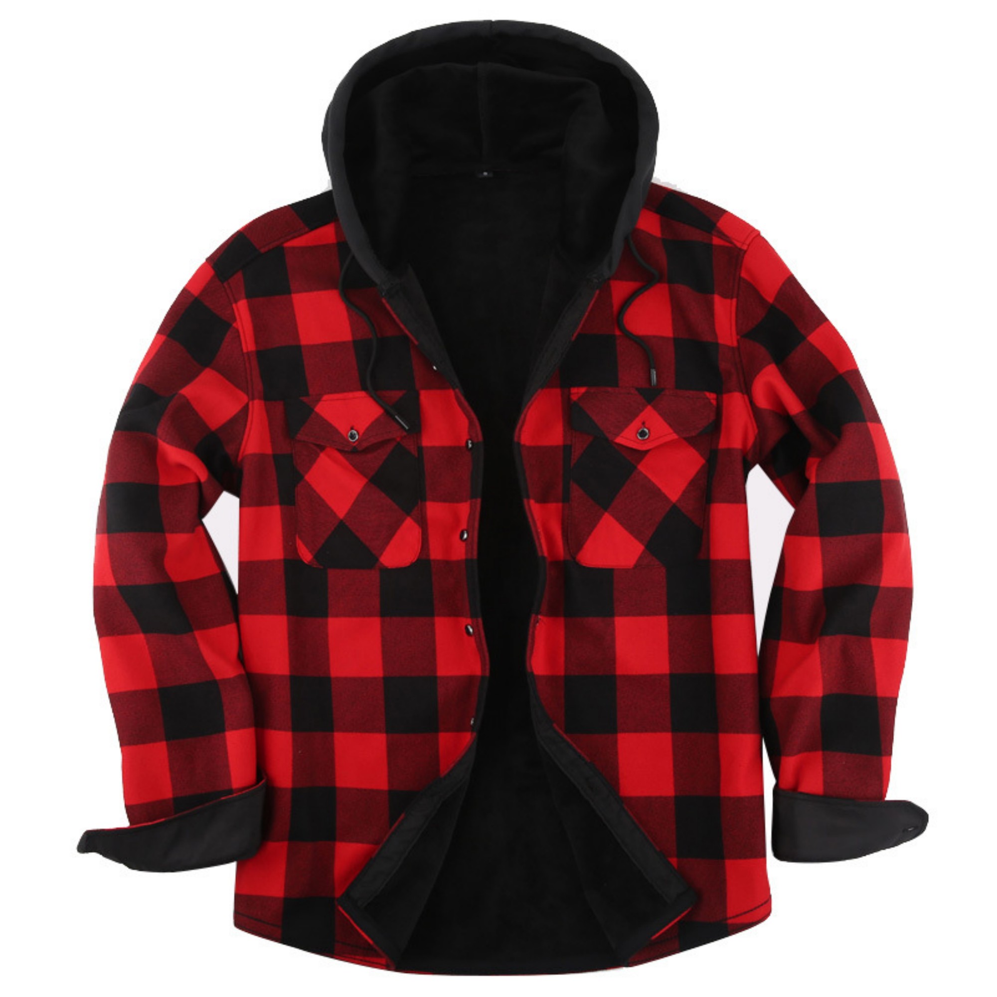 Men's Lined Flannel Jacket With Hood Item No#32351 - Image 9